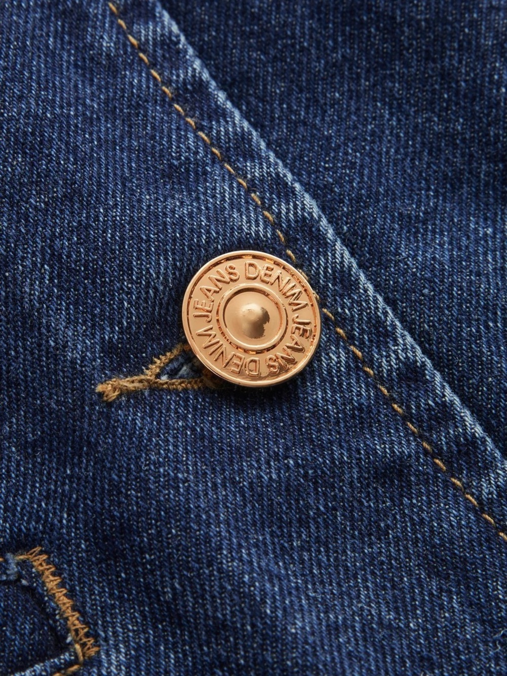 Commense One Shoulder Buttoned Denim Vest - Picture 3 of 13